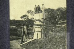 Obra da construção da linha férrea da Estrada de Ferro Campos do Jordão