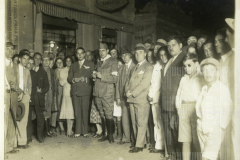 Bandeira da 9ª zona da Revolução Contitucionalista. Desembarque na estação de Bebedouro - Agosto de 1932