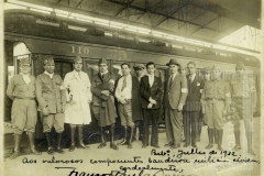 Chegada da Bandeira da 9ª zona da Revolução Constitucionalista, na estação de Bebedouro, em 1932