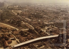 Foto aérea do viaduto