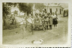 Pessoas em carroça