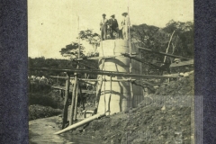Obra da construção da linha férrea da Estrada de Ferro Campos do Jordão
